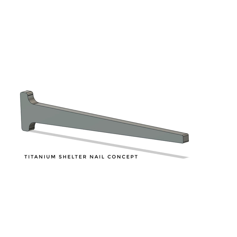 Load image into Gallery viewer, Shelter Nail - Titanium & Steel Wrought Hammering Spike for Trail and Utility Tasks