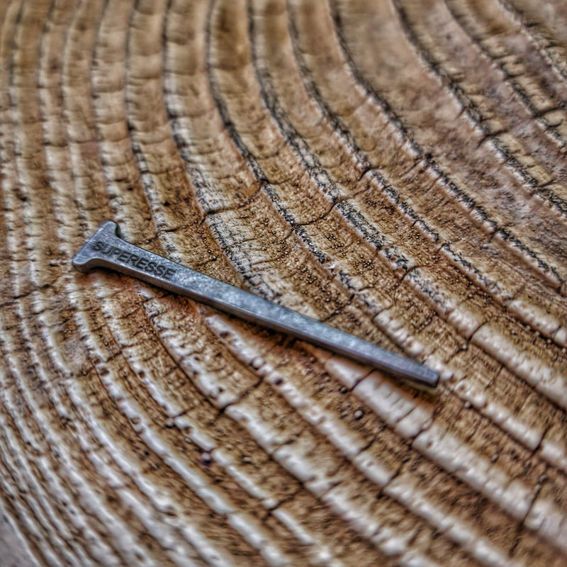 Load image into Gallery viewer, Shelter Nail - Titanium & Steel Wrought Hammering Spike for Trail and Utility Tasks