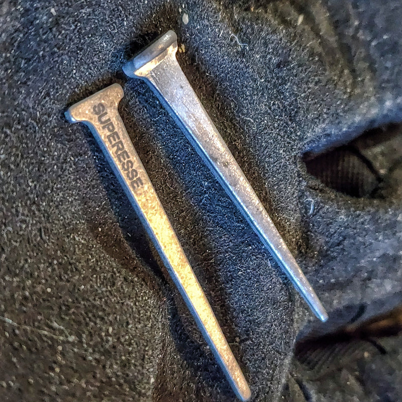Load image into Gallery viewer, Shelter Nail - Titanium & Steel Wrought Hammering Spike for Trail and Utility Tasks