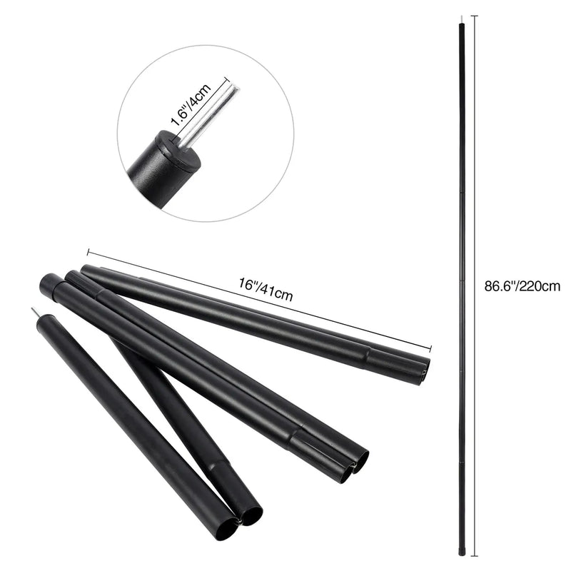 Load image into Gallery viewer, Aluminum Adjustable Telescoping Tarp Poles