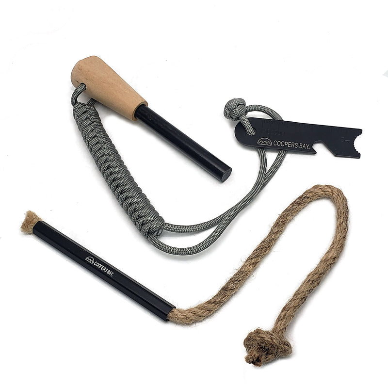 Load image into Gallery viewer, FireStorm-Plus XL 1/2" Ferro Rod & Tinder Fire Starting Kit
