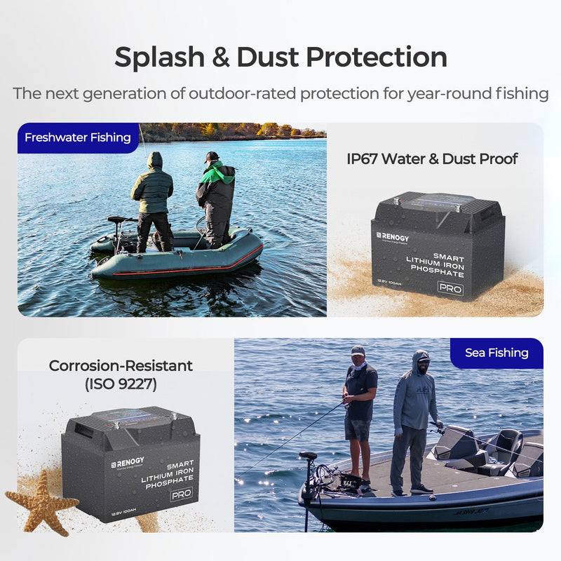 Load image into Gallery viewer, 12V 100Ah Pro Smart Lithium Iron Phosphate Battery w/Bluetooth & Self-heating Function