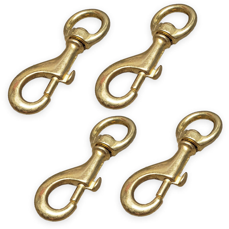 Load image into Gallery viewer, Solid Brass Swivel Snaps - Large Heavy-Duty SIze for Large Pet Leashes, Tie-Outs, Etc.