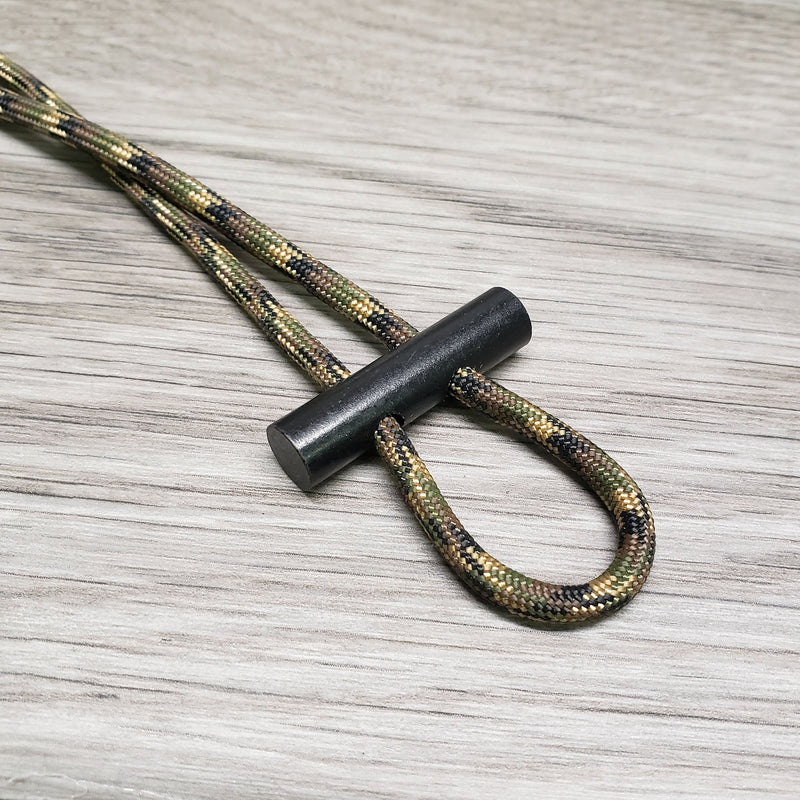 Load image into Gallery viewer, Micro Ferro Rod with Drilled Holes. Easy Carry Emergency Fire Starter Tool for Shoelaces, Paracord Necklace, Bracelet, etc.