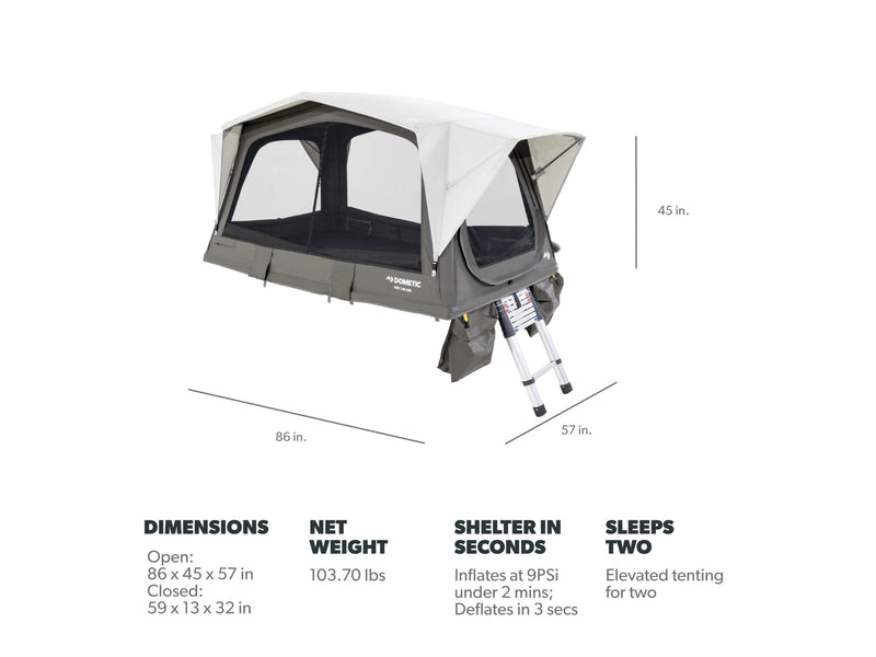 Load image into Gallery viewer, Dometic TRT 140 AIR Inflatable Roof Top Tent - 2 Person