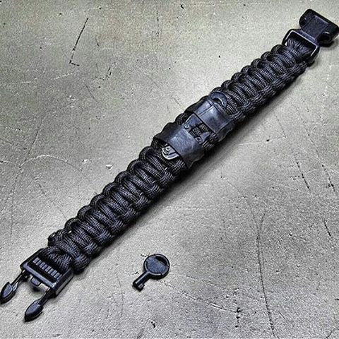 Load image into Gallery viewer, First Responder Strap - Police LEO backup duty gear w/ light, cuff key, seatbelt cutter, compass.