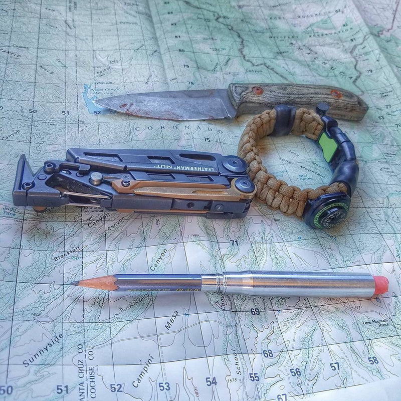 Load image into Gallery viewer, The Escape Evade Pathfinder: Military & Tactical Strap w/ SERE kit, Compass, Kevlar Saw, Cuff Key.