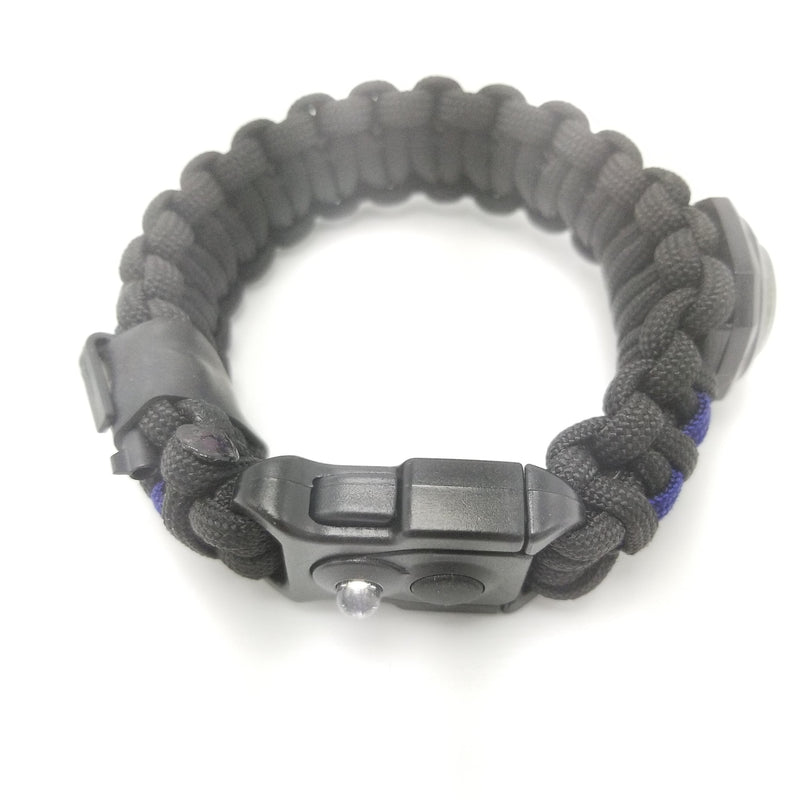 Load image into Gallery viewer, First Responder Strap - Police LEO backup duty gear w/ light, cuff key, seatbelt cutter, compass.