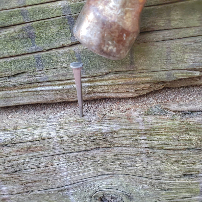 Load image into Gallery viewer, Shelter Nail - Titanium & Steel Wrought Hammering Spike for Trail and Utility Tasks