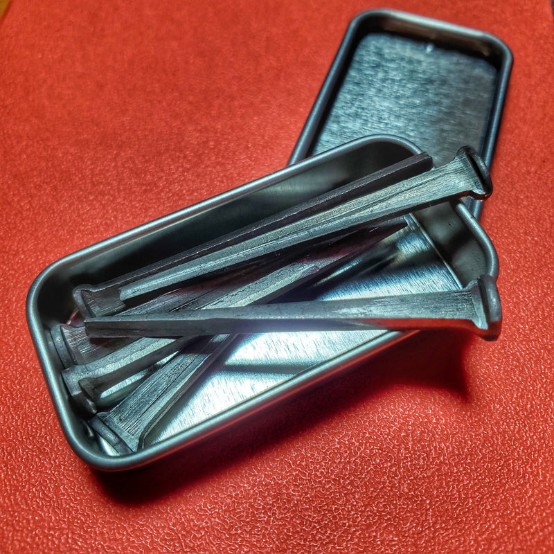 Load image into Gallery viewer, Shelter Nail - Titanium & Steel Wrought Hammering Spike for Trail and Utility Tasks