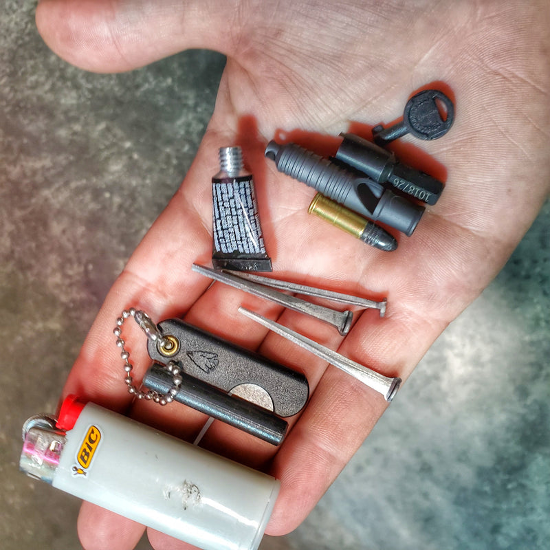 Load image into Gallery viewer, Shelter Nail - Titanium & Steel Wrought Hammering Spike for Trail and Utility Tasks