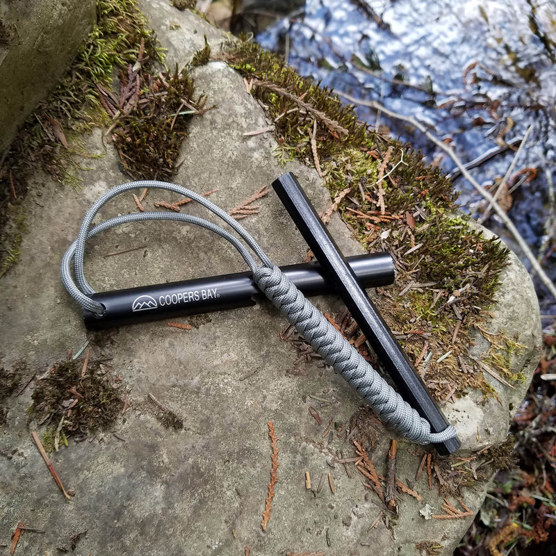 Load image into Gallery viewer, HexaLite™ Ferro Rod Fire Starter - X-Large 6-Sided Shape & Easy Grip Striker