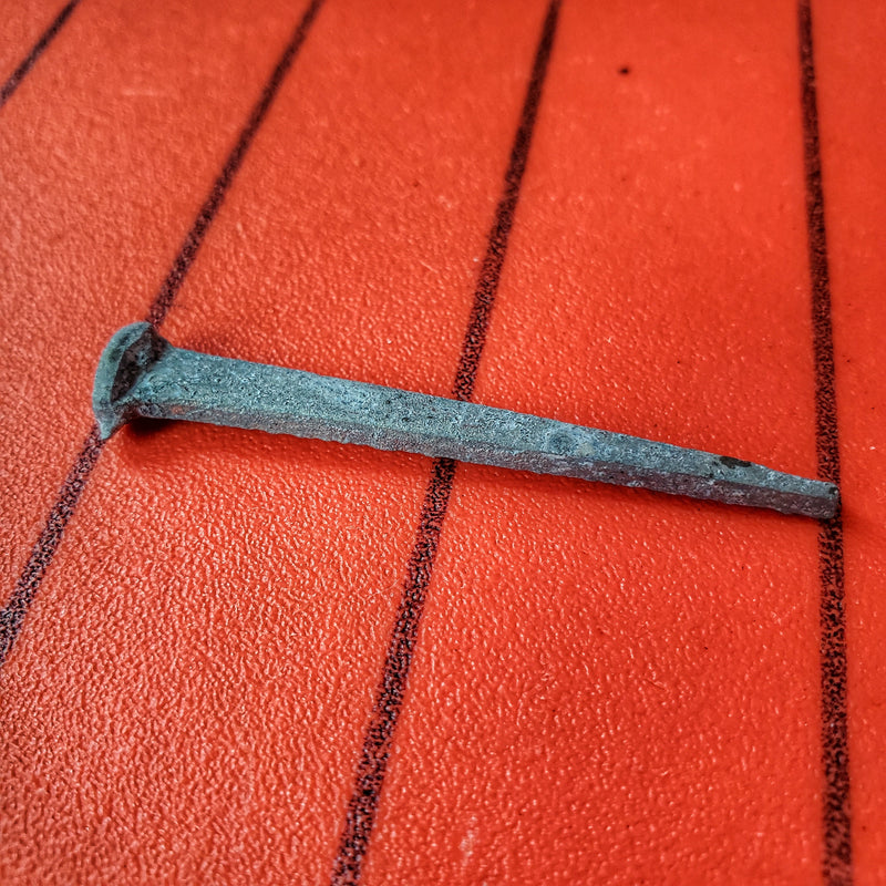 Load image into Gallery viewer, Shelter Nail - Titanium & Steel Wrought Hammering Spike for Trail and Utility Tasks