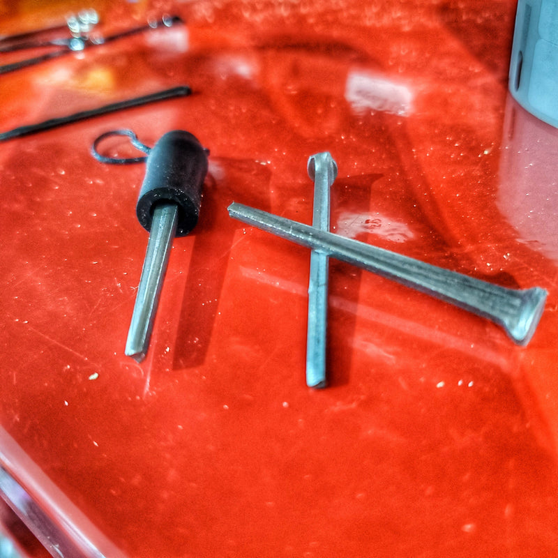 Load image into Gallery viewer, Shelter Nail - Titanium & Steel Wrought Hammering Spike for Trail and Utility Tasks