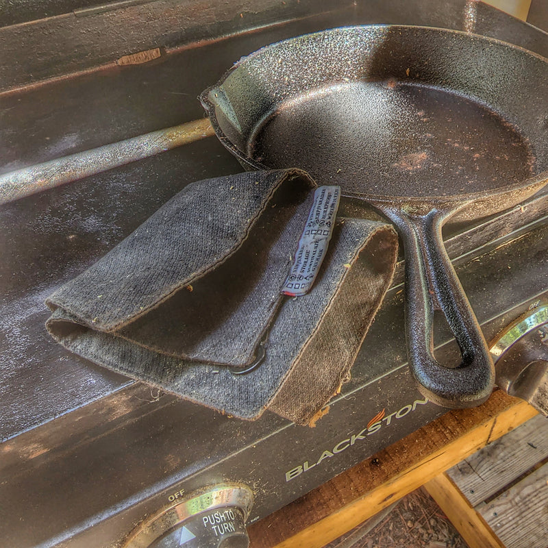 Load image into Gallery viewer, Camp Rag - Burn Proof Work Cloth built from Durable Kevlar Fabric w/ Lanyard Grommet.