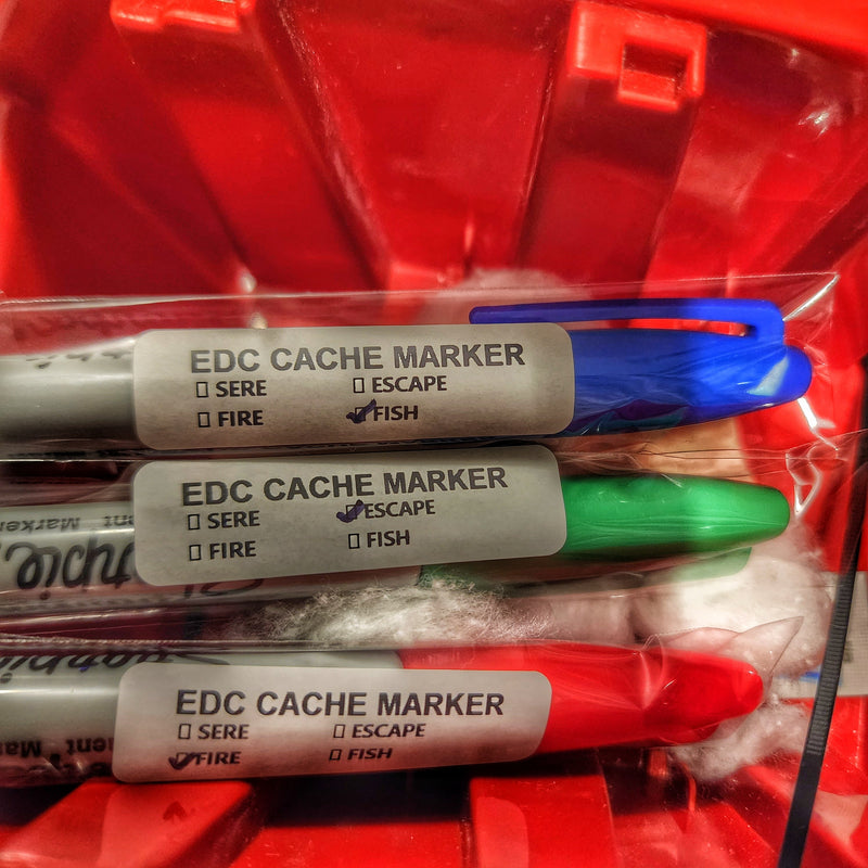 Load image into Gallery viewer, EDC Cache Markers - Hollow Sharpie with internal stash of survival supplies.
