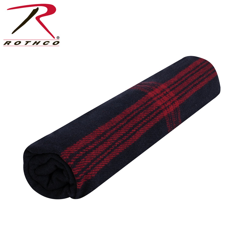 Load image into Gallery viewer, Rothco Striped Outdoor Wool Blanket Navy Blue / Red Size One Size