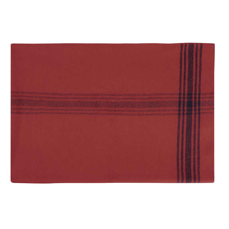 Load image into Gallery viewer, Rothco Striped Outdoor Wool Blanket Red / Navy Blue