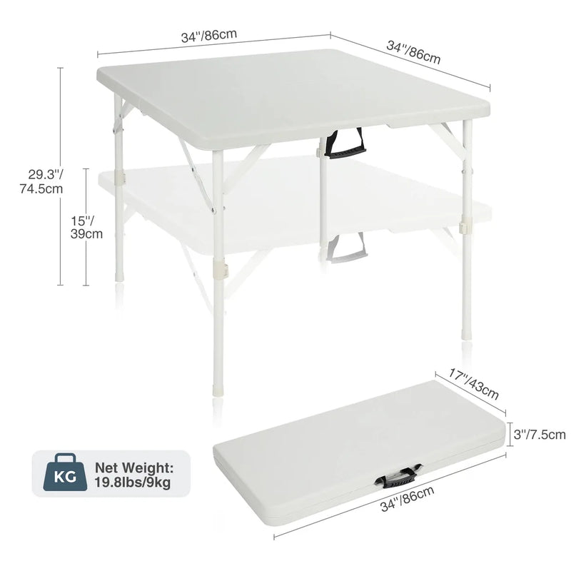 Load image into Gallery viewer, Lightweight Portable Square Card Table with Folding Legs