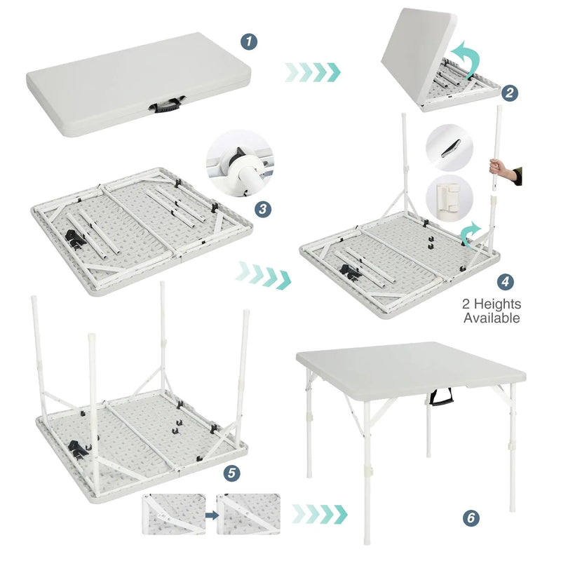 Load image into Gallery viewer, Lightweight Portable Square Card Table with Folding Legs