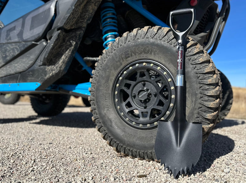Load image into Gallery viewer, ATV / UTV Krazy Beaver Shorty Shovel (Textured Black Head / Black Handle)