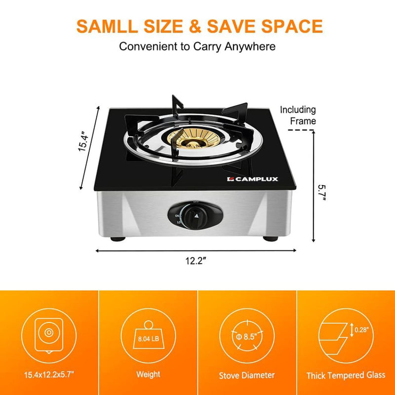 Load image into Gallery viewer, 9,500 BTU Propane Single Burner Camp Stoves with Auto Ignition