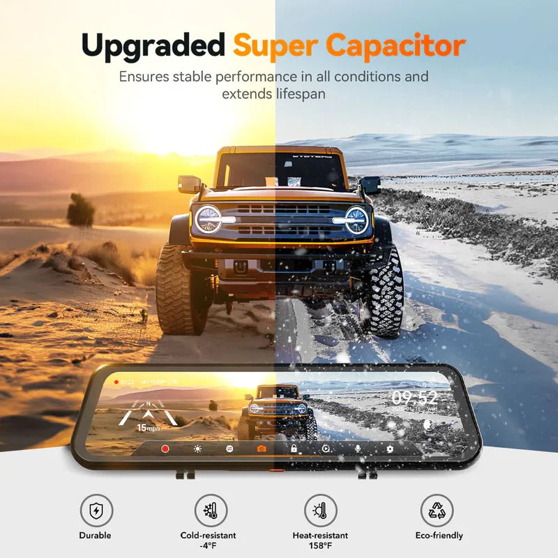 Load image into Gallery viewer, G900 TriPro 4K+2.5K+1080P 3 Channel Cabin Monitor Mirror Dash Cam