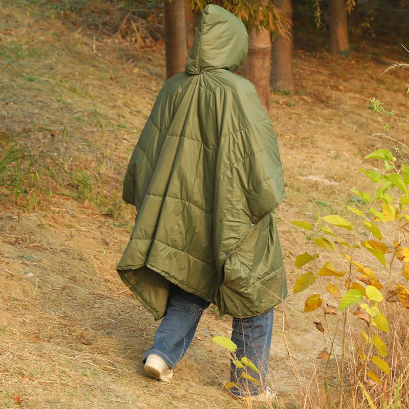 Load image into Gallery viewer, Wearable Waterproof Camping Blanket with Hood