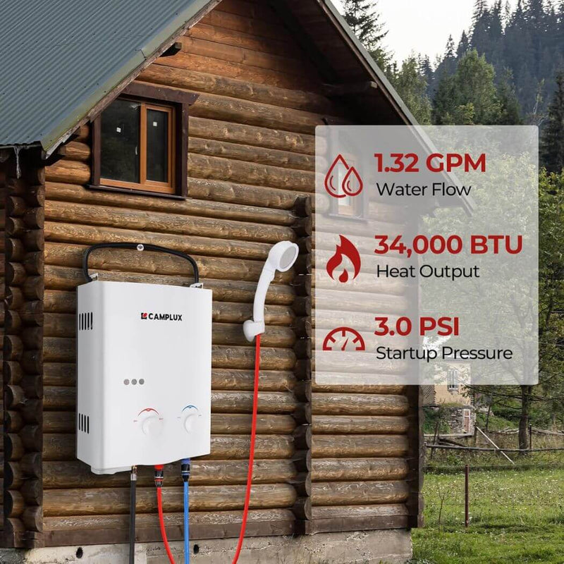 Load image into Gallery viewer, Camplux AY132P43 Portable Propane Water Heater Pump Kit