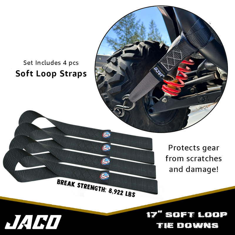 Load image into Gallery viewer, Heavy Duty Ratchet Tie Down Straps with Soft Loops (1.6" x 8 ft) | AAR Certified Break Strength (5,208 lbs)