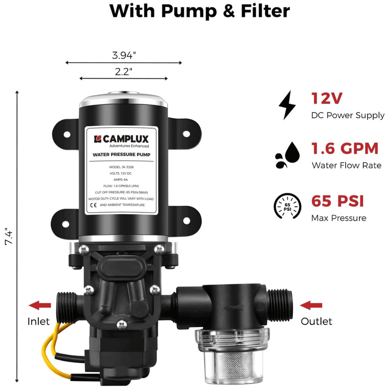 Load image into Gallery viewer, Camplux BW158P60 Camping Water Heater With Pump Kit