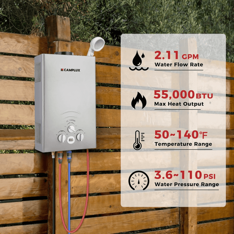 Load image into Gallery viewer, Camplux BW211G Camping Water Heater Propane