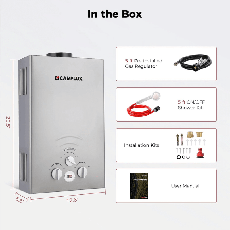 Load image into Gallery viewer, Camplux BW211G Camping Water Heater Propane