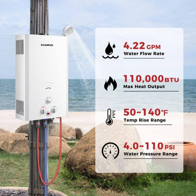 Load image into Gallery viewer, Camplux BW422 Camping Water Heater Propane