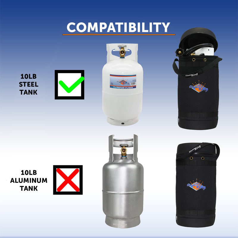Load image into Gallery viewer, Flame King Propane Gas Hauler for 10lb Propane Tank Insulated Protective Carry Case