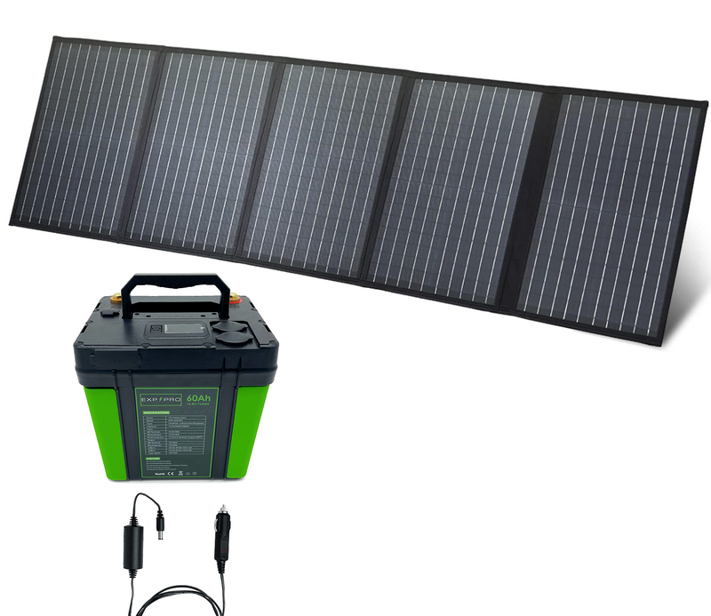 Load image into Gallery viewer, EXP240PRO + 100 Watt Solar Panel Bundle