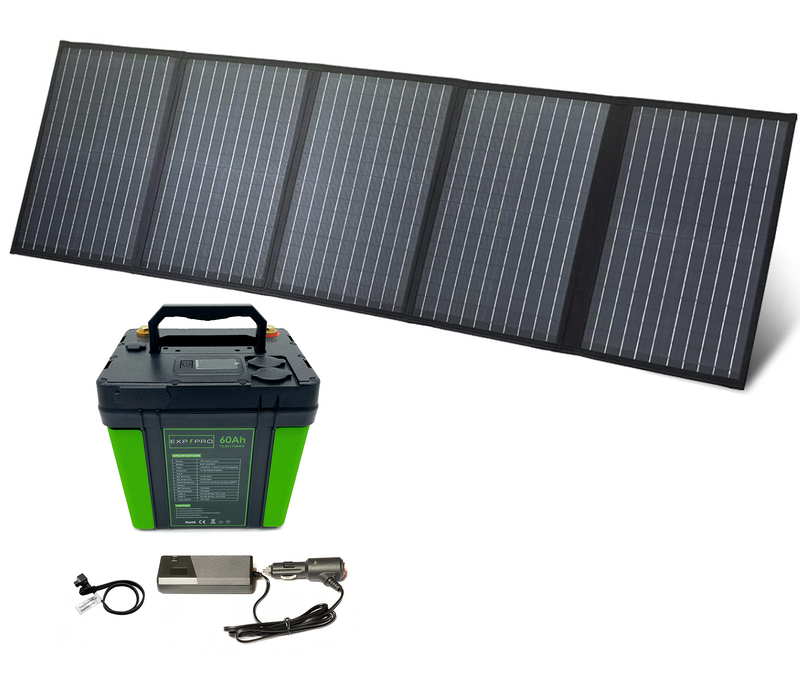 Load image into Gallery viewer, EXP240PRO + 100 Watt Solar Panel Bundle