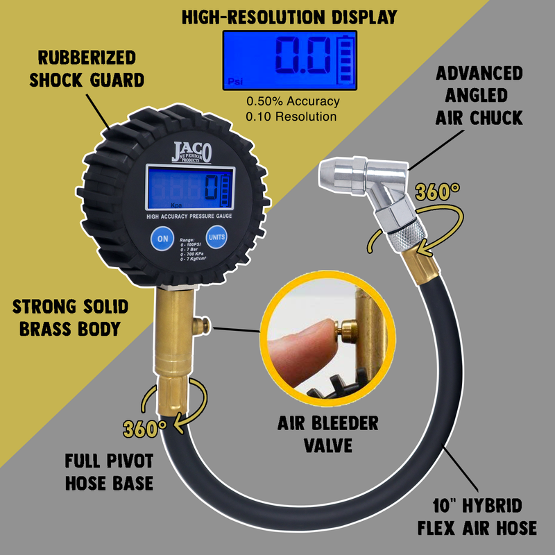 Load image into Gallery viewer, ElitePro™ Digital Tire Pressure Gauge - Professional Accuracy - 100 PSI