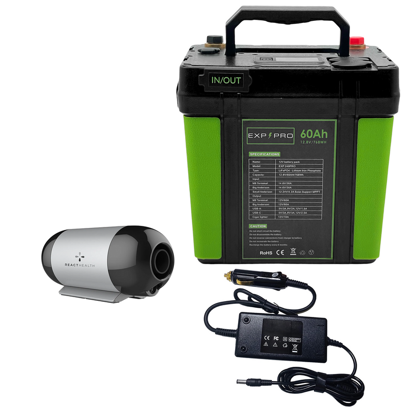 Load image into Gallery viewer, EXP240PRO CPAP Battery with DC Cord | Portable, Solar Rechargeable LiFePO4 Battery
