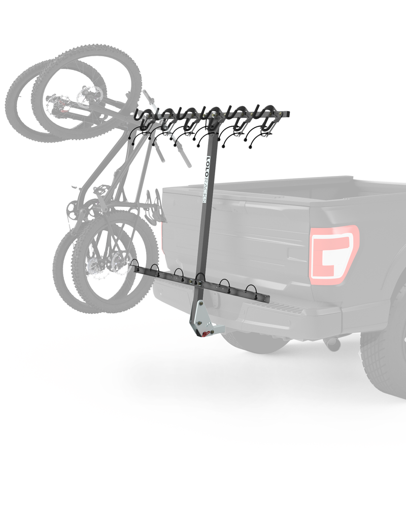 Load image into Gallery viewer, Lolo Racks 6 bike rack for 2" hitch standard tilting (includes locking hitch bolt)