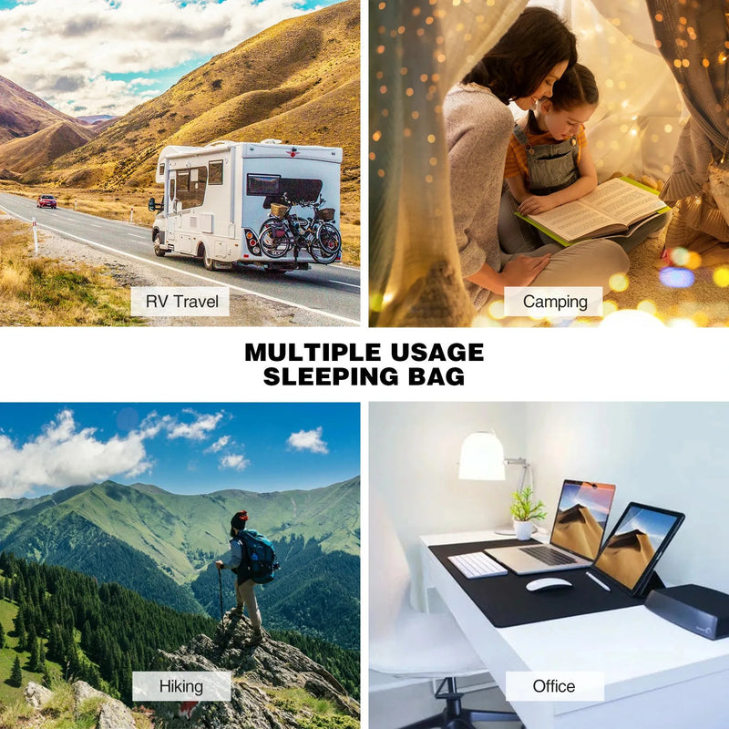 Load image into Gallery viewer, Mummy Fleece Sleeping Bag Liner with Hood