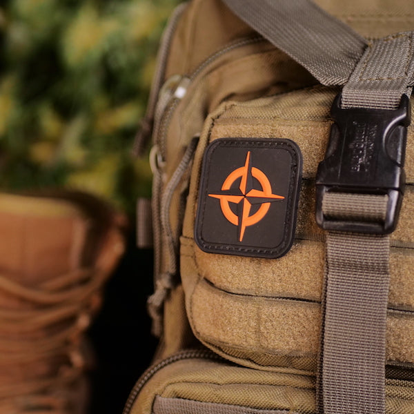 Load image into Gallery viewer, Survival Compass Patch: Orange