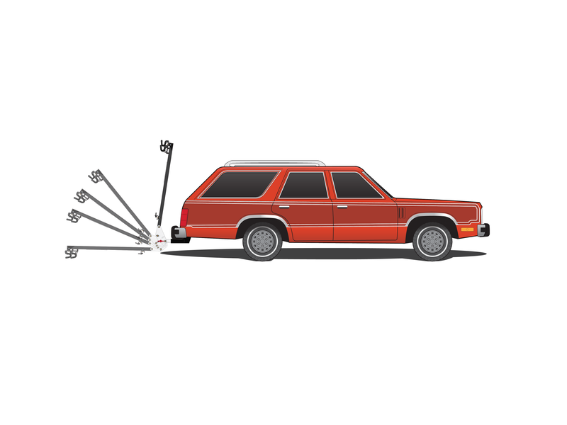 Load image into Gallery viewer, Lolo Racks 4 bike rack for 2" inch hitch (includes locking hitch bolt)