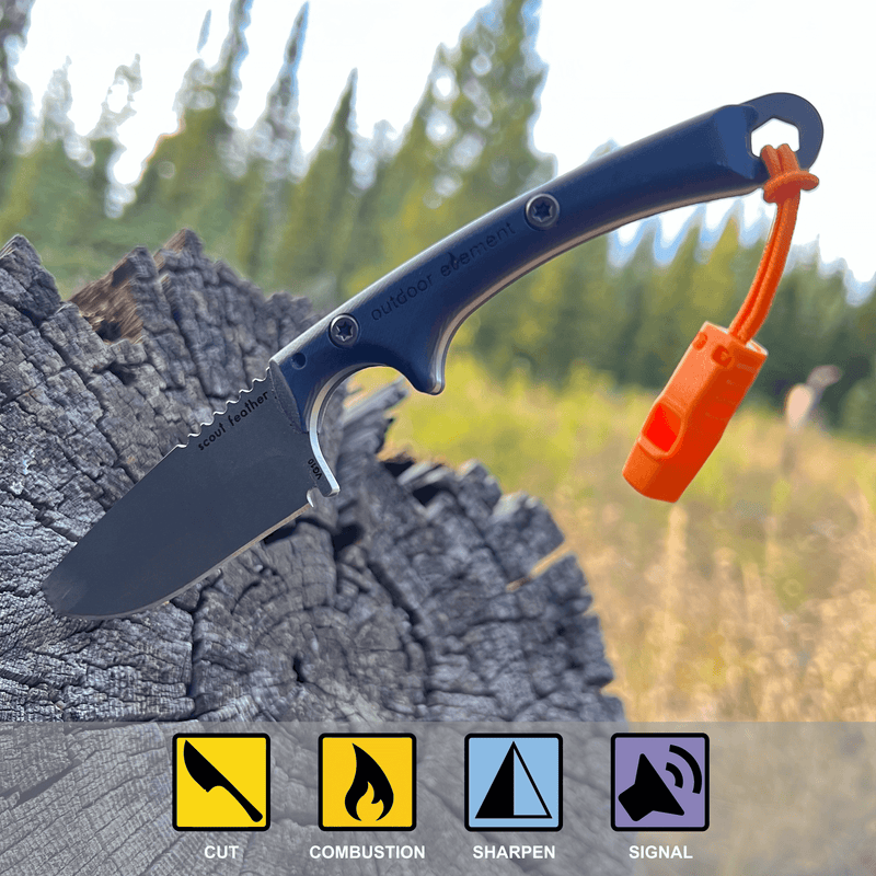 Load image into Gallery viewer, Scout Feather Adventure Survival Knife