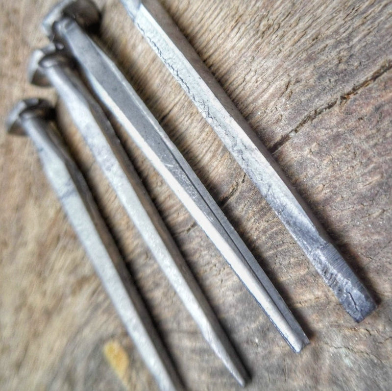 Load image into Gallery viewer, Shelter Nail - Titanium & Steel Wrought Hammering Spike for Trail and Utility Tasks