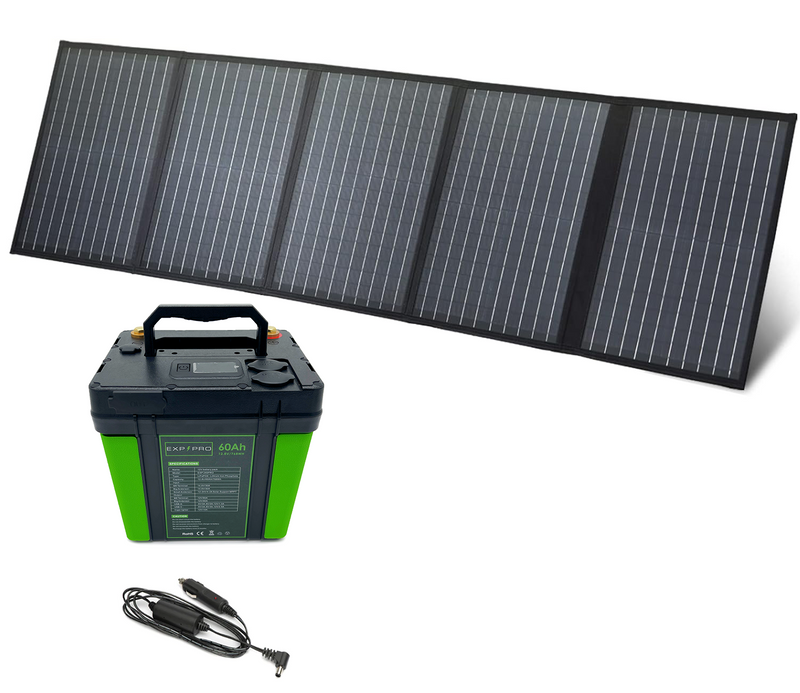 Load image into Gallery viewer, EXP240PRO + 100 Watt Solar Panel Bundle