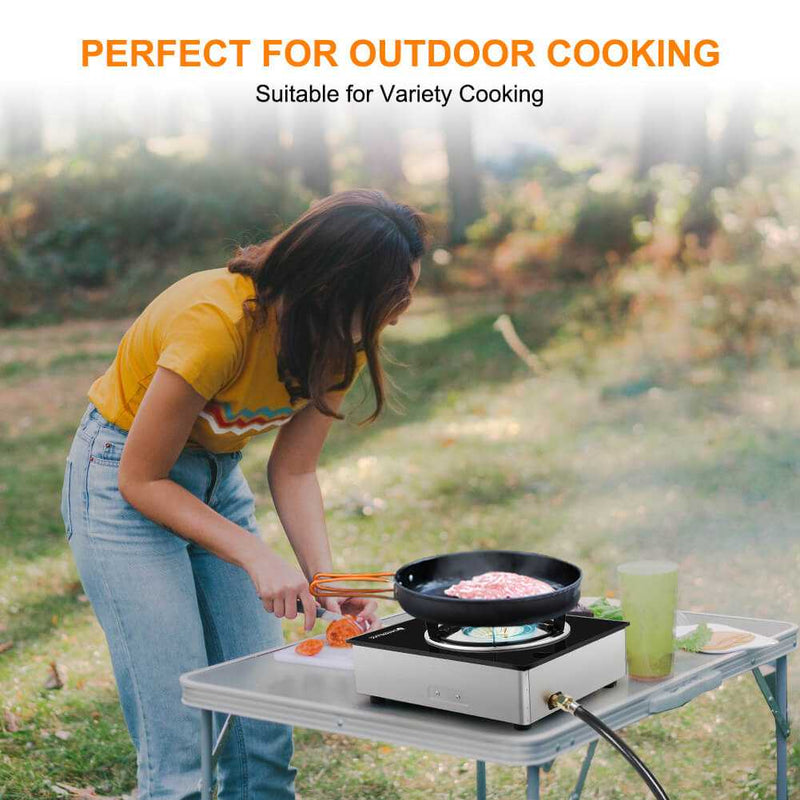 Load image into Gallery viewer, 9,500 BTU Propane Single Burner Camp Stoves with Auto Ignition