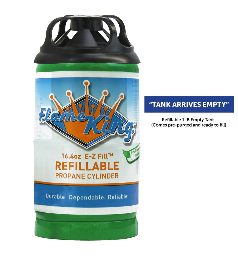 Load image into Gallery viewer, Flame King 2 pack Eco Friendly Sustainable 1lb Refillable Propane Tank LP Cylinder