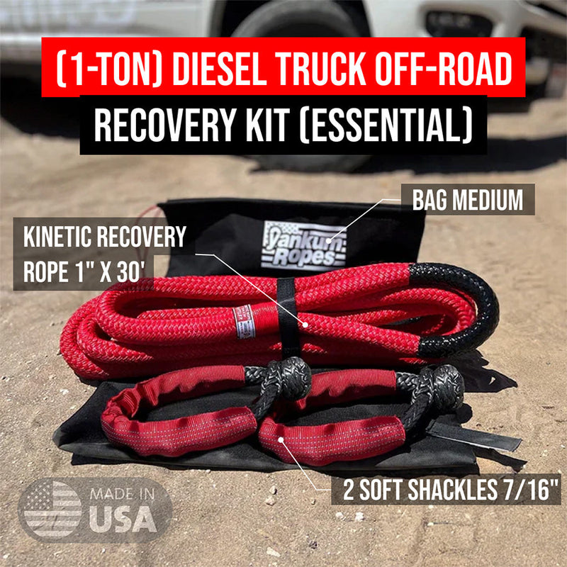 Load image into Gallery viewer, Yankum Ropes (1-Ton) Diesel Truck Off-Road Recovery Kit