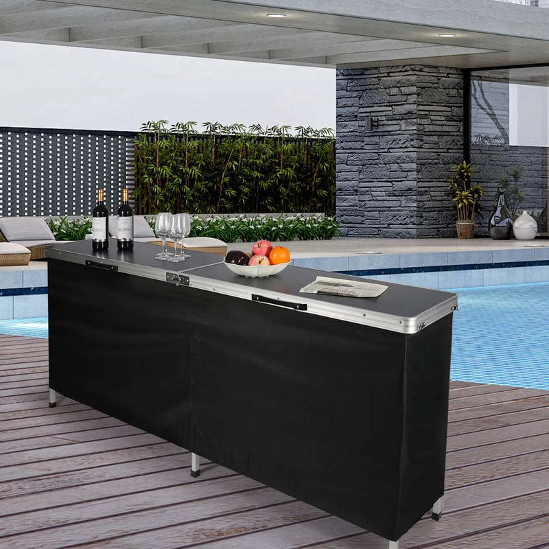 Load image into Gallery viewer, Portable Bar Table for Events with Double Layer